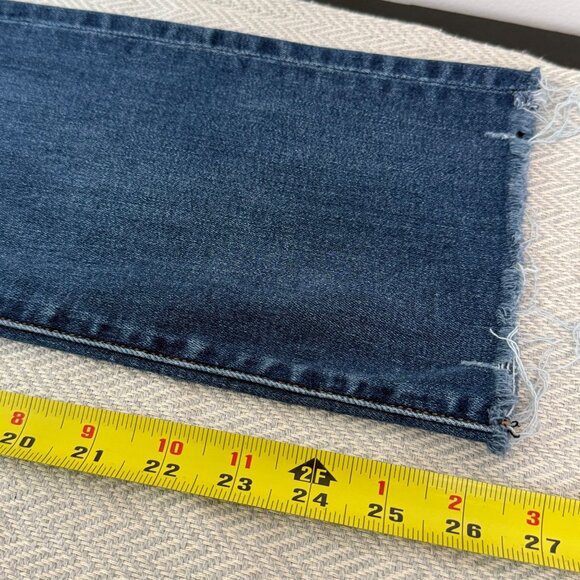 American Eagle High Rise Crop Flare Jeans‎ Womens 2 Blue Stretch Boho Indie Prep - Picture 10 of 12